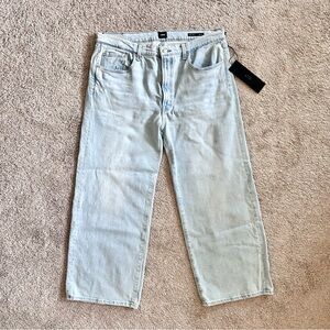 NEW Edwin Marli Ankle Wide Leg Jeans Size 34 Last Summer Light Wash Blue